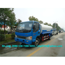 Nuevo JAC 5000 litros camión de agua / aspersor de agua camión 5cbm en venta